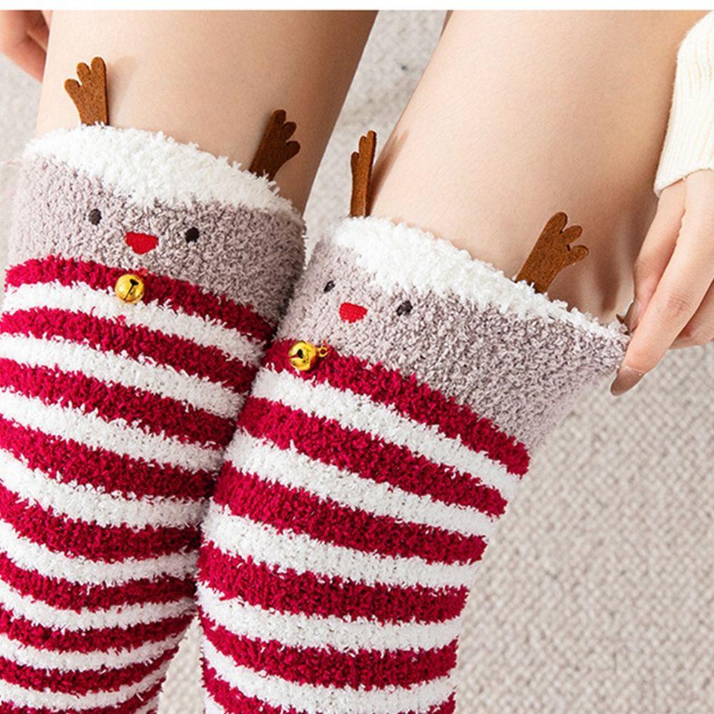 SUMU Vớ Dài Qua Gối Hoạ Tiết Kẻ Sọc Cho Phái Nữ