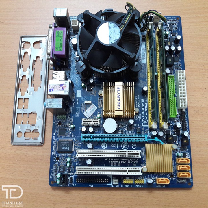 Combo Main Giga G31, E8400, ram 4GB DDR2, Quạt 775