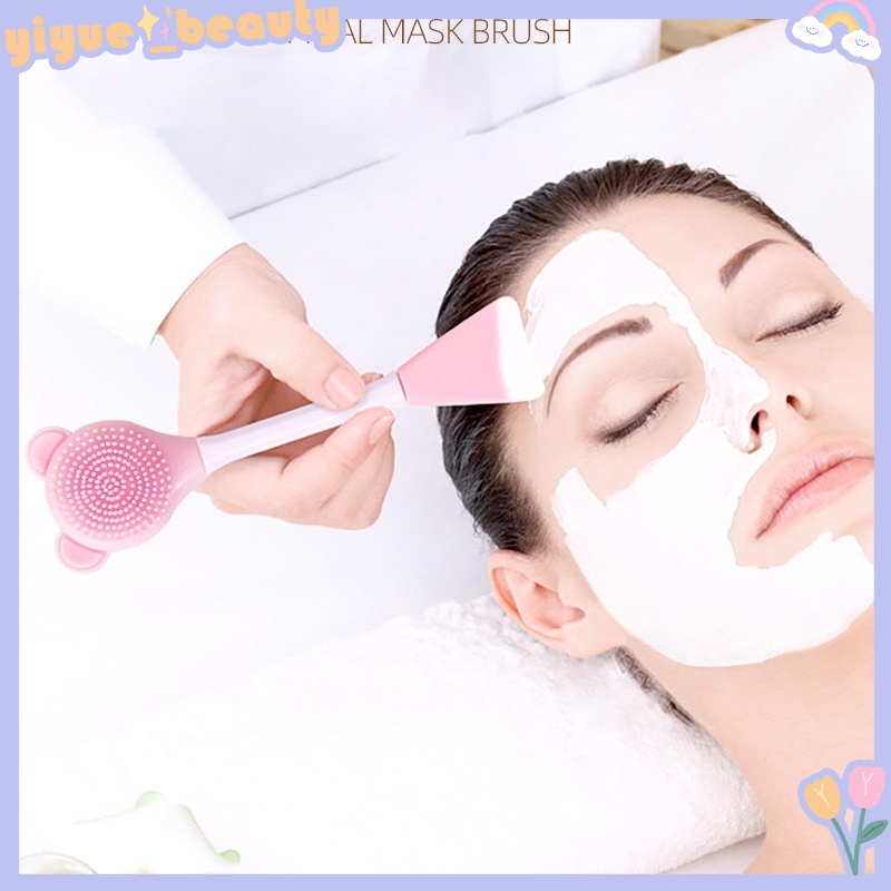 Cọ silicone Hai Đầu Hình Gấu Dùng Để Phết Mặt Nạ DIY