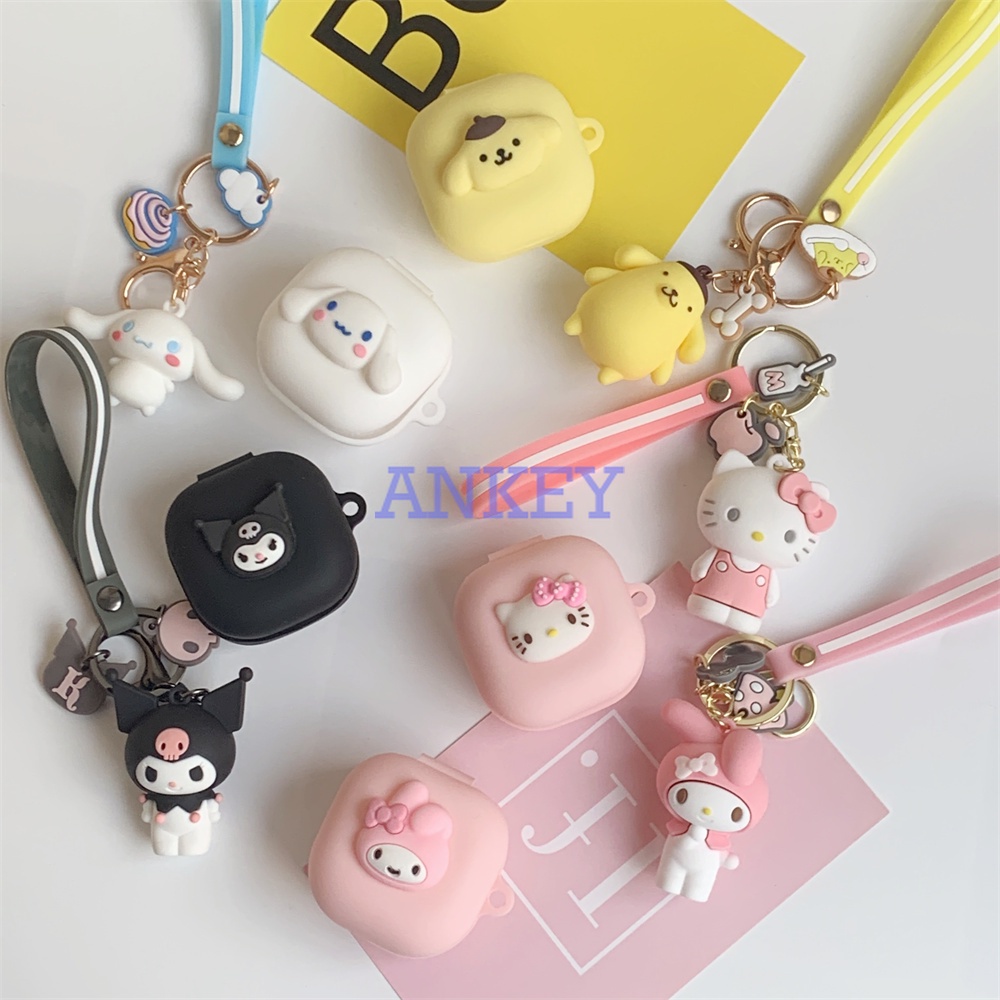 For Samsung Galaxy Buds FE Case Vỏ Bảo Vệ Hộp Sạc Tai Nghe samsung galaxy buds fe 2 buds2 Bằng Silicon Mềm Hình Thỏ / Cún Dễ Thương Kèm Nhẫn Tiện Dụng
