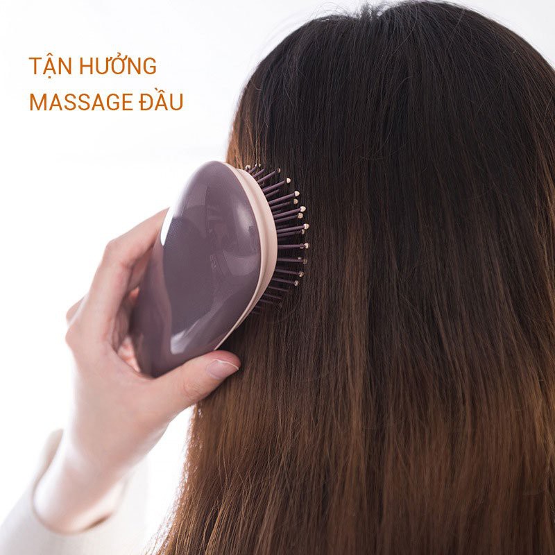 [HÀNG CÓ SẴN] Lược chải tóc gỡ rối massage da đầu, lược chuyên dụng tạo nếp tóc suông tóc