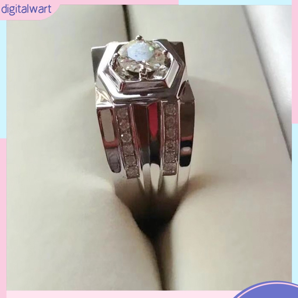 Nhẫn hợp kim đính đá kiểu dáng thời trang sang trọng dành cho nam