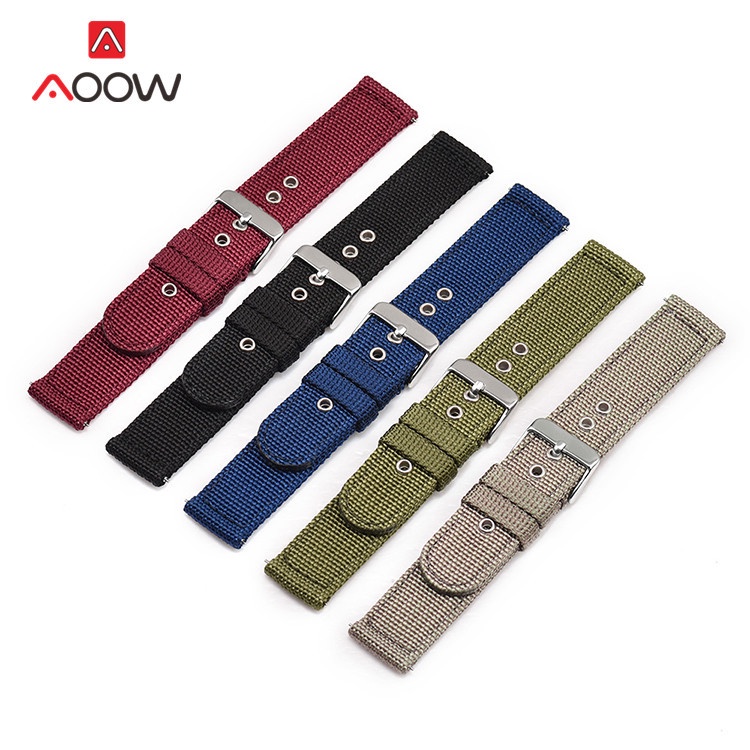 Dây Đeo Nylon 18mm 20mm 22mm 24mm Cho Đồng Hồ Samsung Galaxy Watch Active2 Amazfit GTR Huawei GT 2