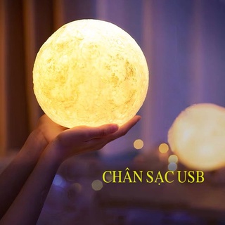 Đèn ngủ hình mặt trăng dễ thương cổng sạc USB