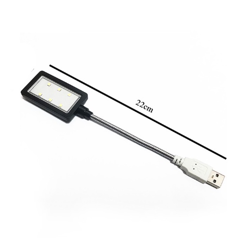 ĐÈN LED 6 BÓNG CẮM CỔNG USB HAIRUN ÁNH SÁNG TRẮNG THÂN BẰNG KIM LOẠI DẺO CÓ THỂ UỐN CONG