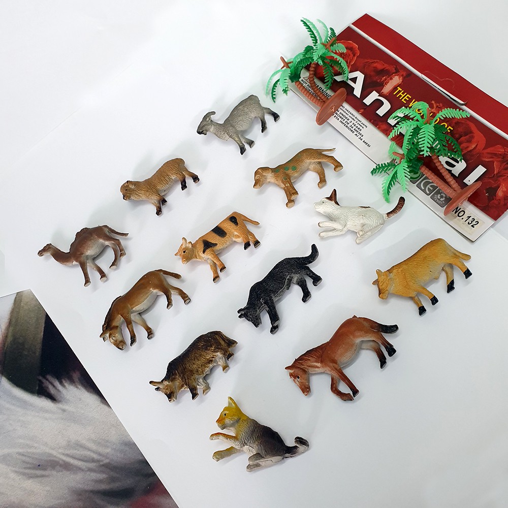 Đồ chơi 12 mô hình thế giới động vật New4all Animal Farm World cho bé 3 tuổi học tập, nhập vai và phát triển trí não