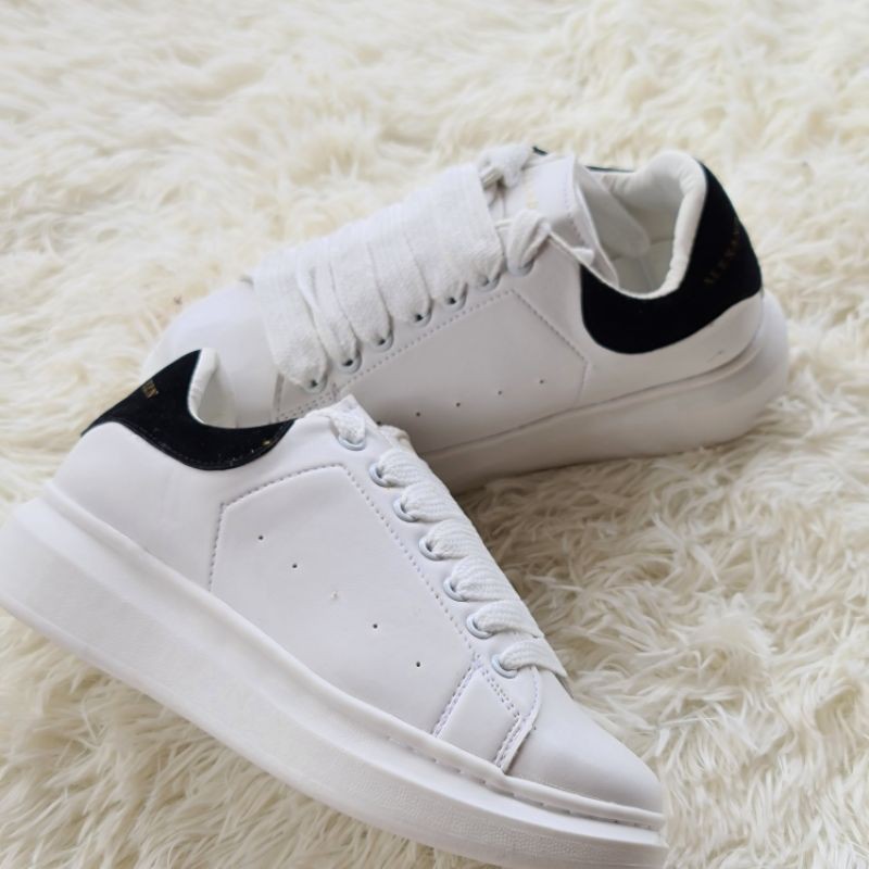 Giày Sneaker Nam Nữ Trắng MC Queen , McQ Gót Nhung Cao Cấp [Free Ship - Ảnh Thật] [Chuẩn 11]