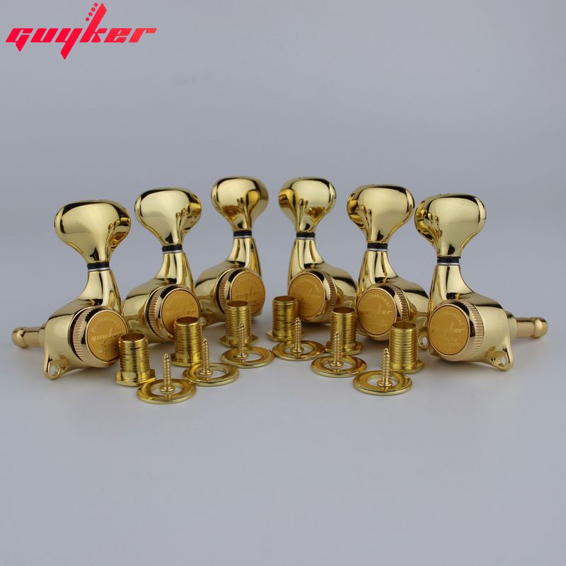 Bộ Khóa Chỉnh Dây Đàn Guitar Điện Màu Đen/Vàng Đồng 1:21