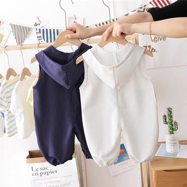 Bộ Body Trẻ Em Bộ Liền Thân Màu Trắng Xanh Chất Vải Cotton Mềm Mịn Cho Bé Trai Và Bé Gái Thời Trang Trẻ Em Tin Store