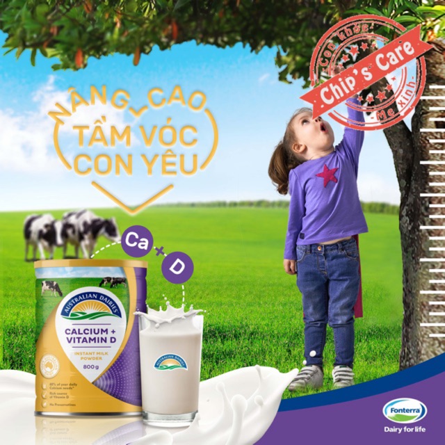 Sữa tươi dang bột Whole Milk Australia Dairies