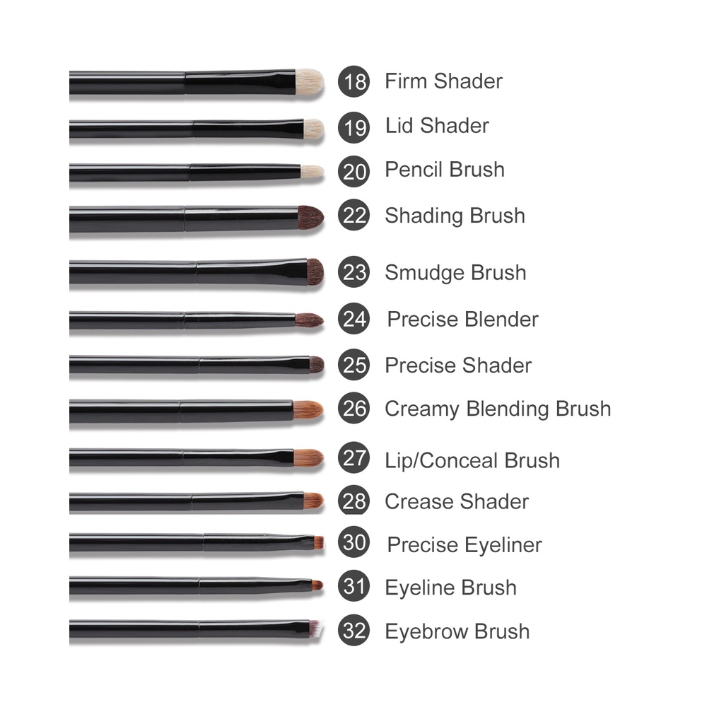 Bộ 28 Cọ Trang Điểm Chuyên Nghiệp OVW DLH