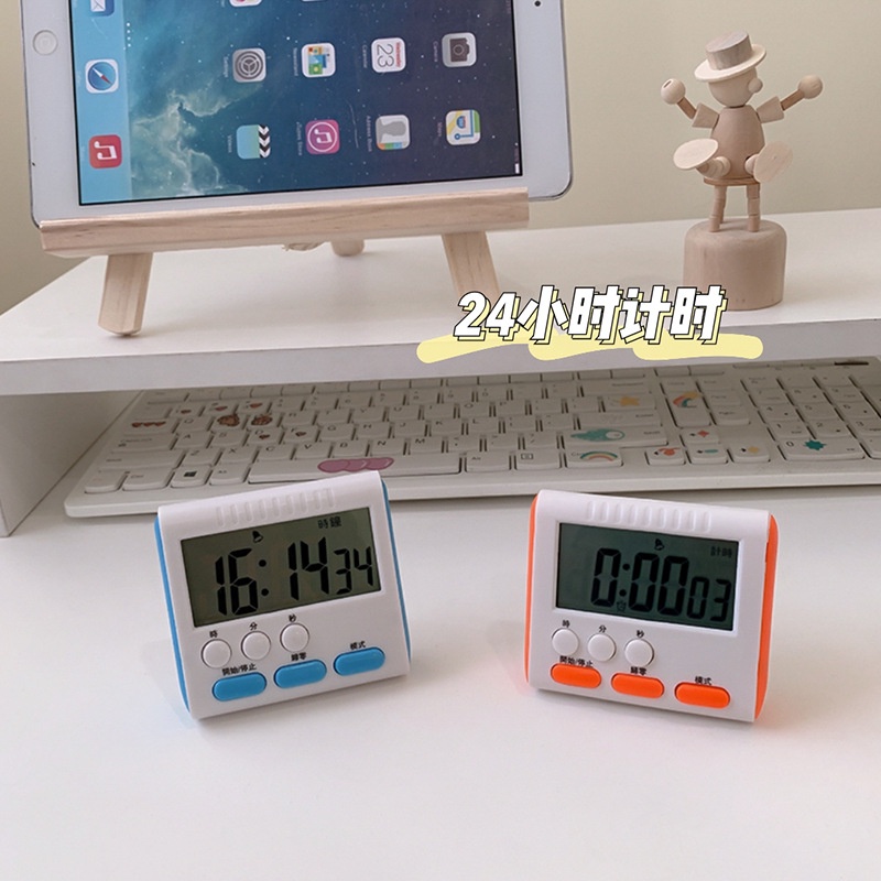 Đồng hồ báo thức bấm giờ đếm ngược để bàn âm báo to, sử dụng pin dễ dàng thay lắp