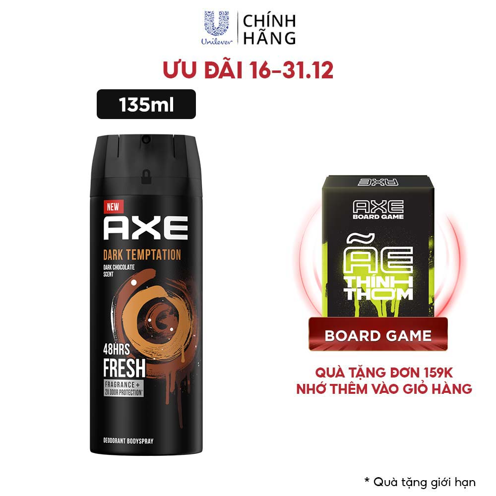 Xịt nước hoa toàn thân dành cho nam AXE Dark Temptation (135ml) | BigBuy360 - bigbuy360.vn