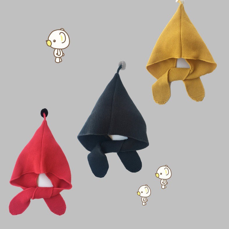 Mũ len đan kèm khăn choàng cổ giữ ấm đáng yêu dành cho bé balo local brand | BigBuy360 - bigbuy360.vn