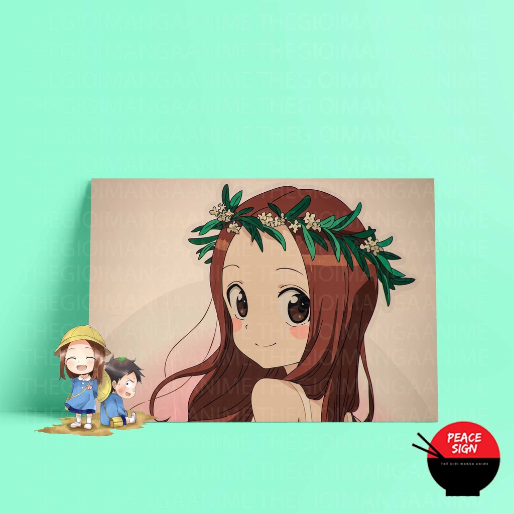 Tấm postER giấy 260gsm in hình Karakai Jouzu no Takagi-san NHẤT QUỶ NHÌ MA, THỨ BA TAKAGI-SAN