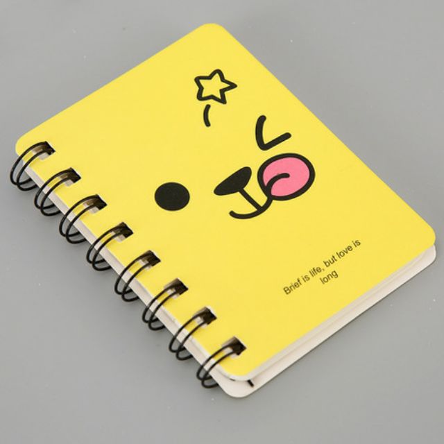 Sổ tay cute hoạt hình đẹp dễ thương, sổ tay ghi chép lò xo mini nhỏ gọn bỏ túi 80 trang không dòng kẻ
