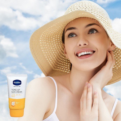 Kem Chống Nắng Vaseline Tone-Up Sun Cream SPF40 PA+++ 50ml & Vaseline Daily Sun Cream SPF50 PA++++ 50ml - Skinfa.