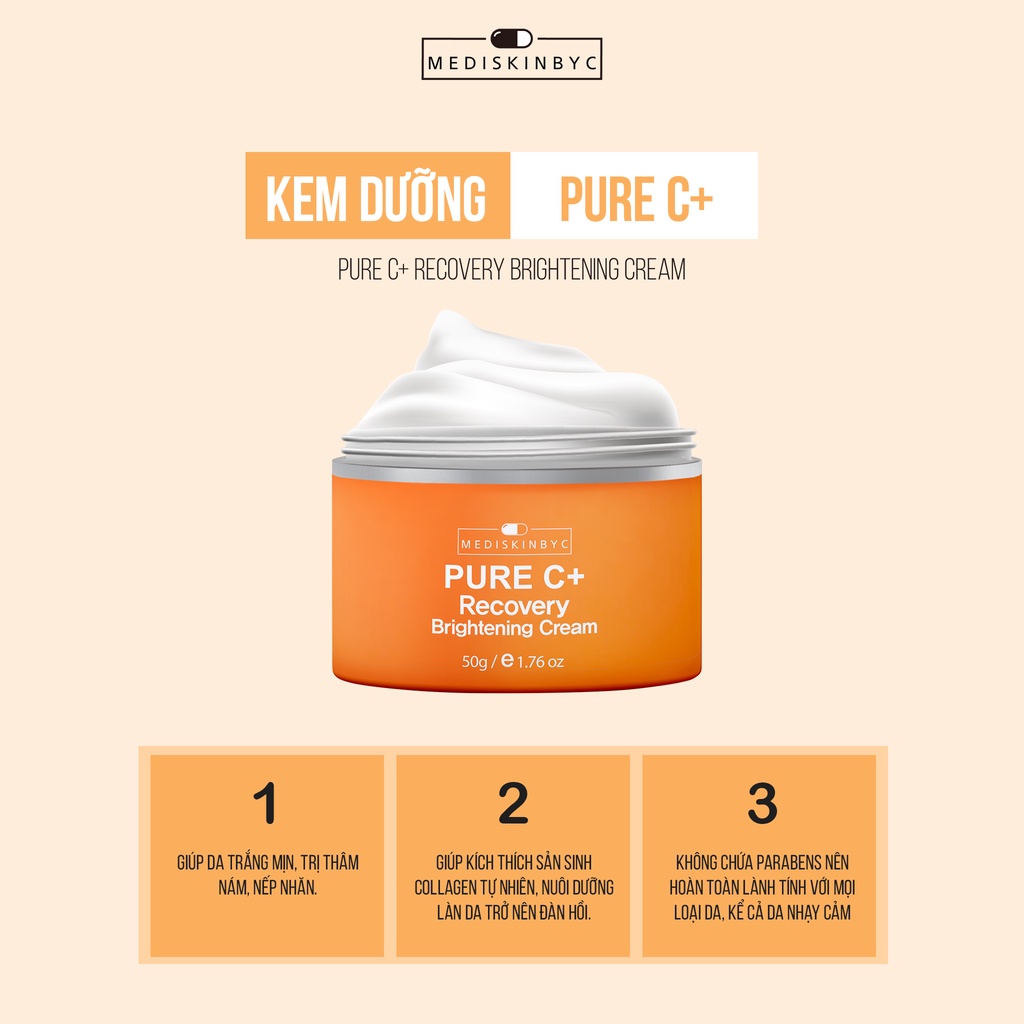 Kem dưỡng trắng da Pure c cream
