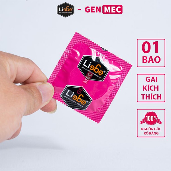 Bao cao su giá rẻ 01 hộp - Siêu mỏng - Gân gai - Kéo dài thời gian - Genmec