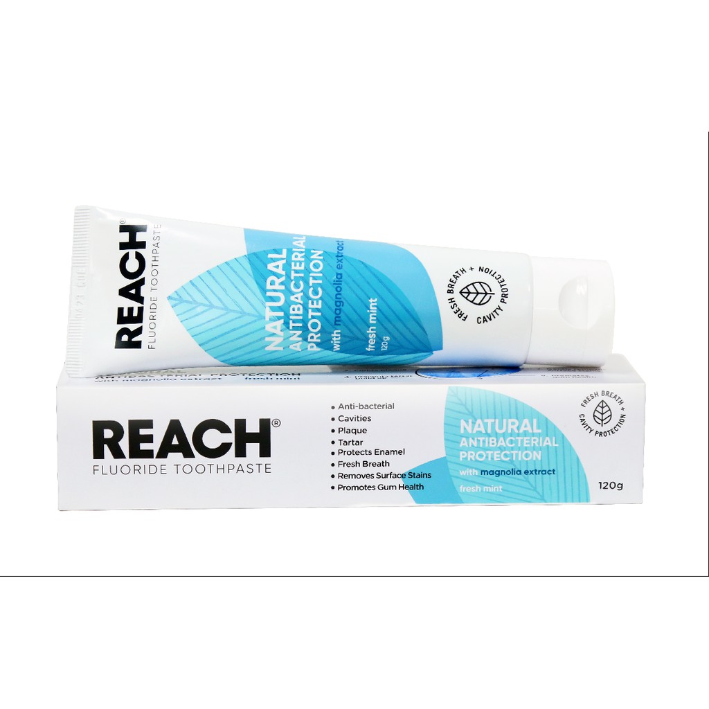 Kem đánh răng Reach Flouride Fress Mint 120gr - Hương Sảng Khoái