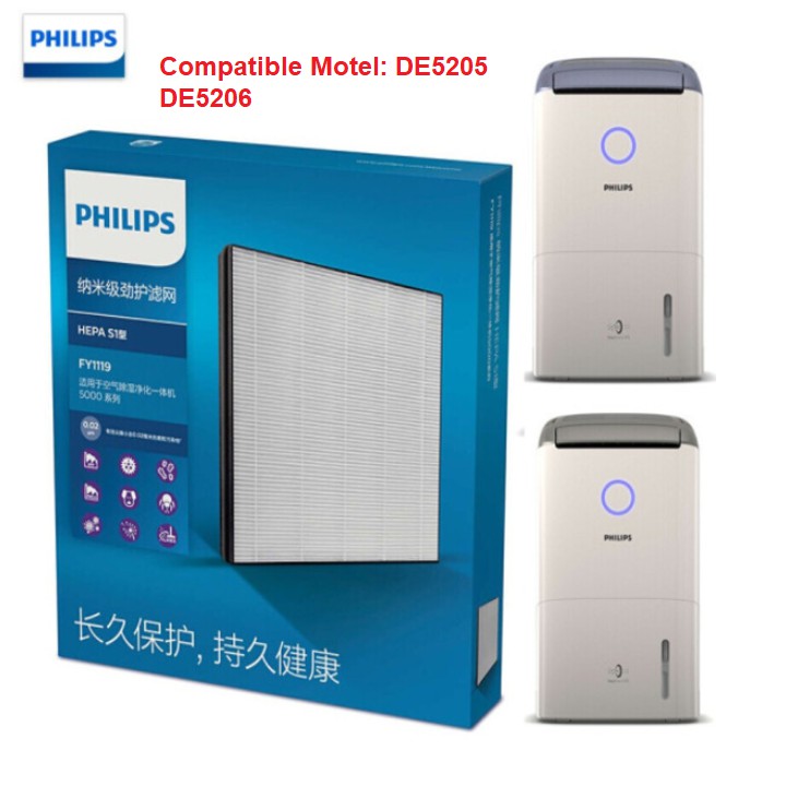 Tấm lọc, màng lọc thay thế Philips FY1119 dùng cho các mã DE5205 và DE5206 - Hàng Nhập Khẩu Chính Hãng