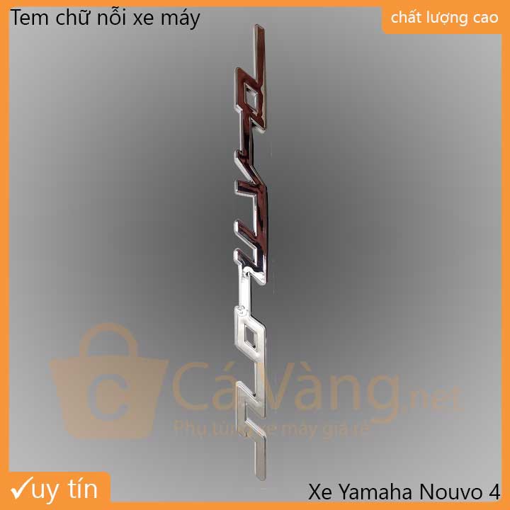 Tem xi trang trí xe máy chữ nổi Yamaha NOUVO 4 có keo siêu dính loại tốt giá rẻ