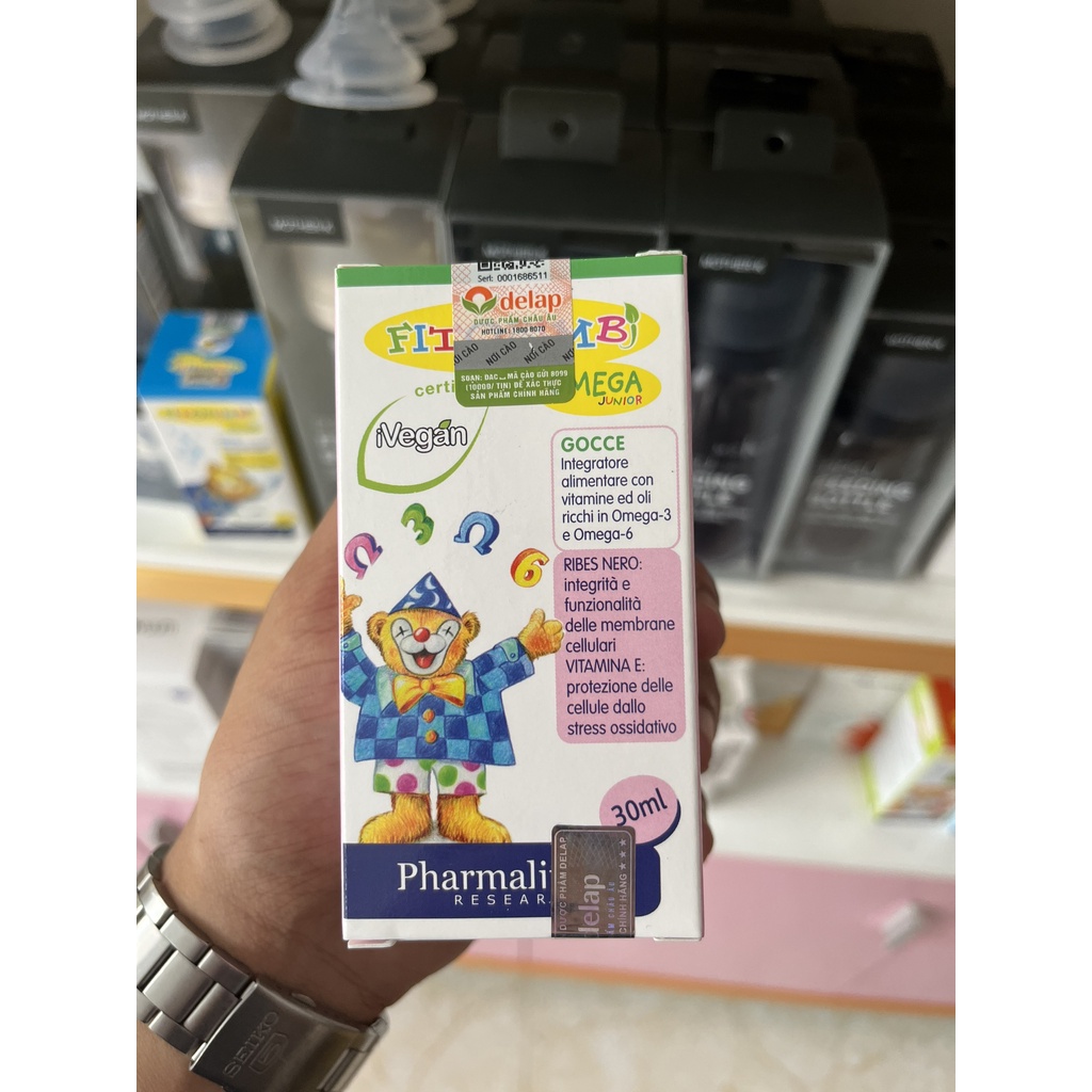 Fitobimbi Omega Junior - Phát triển trí não cho bé (Lọ nhỏ giọt 30ml)