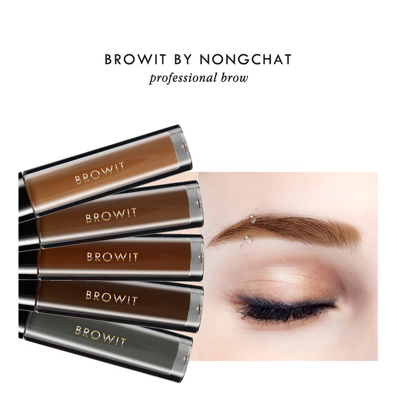 Gel kẻ mày Nong Chat lâu trôi, không thấm nước Browit By NongChat Liquid Eyebrows Matte NỘI ĐỊA THÁI