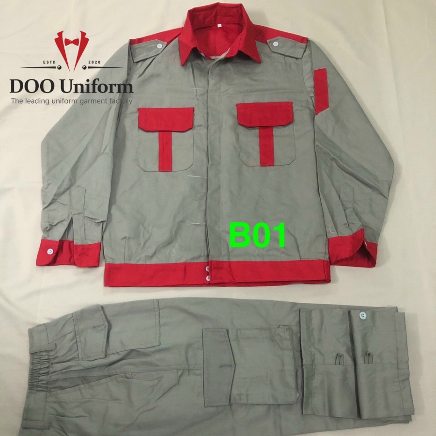 [DOO SAFETY] Bộ đồ bảo hộ nam, chất liệu vải kaki dày dặn