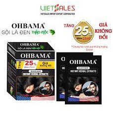 Dầu gội là đen tóc thảo mộc  OHBAMA / OBAMA gói 20g ( Ứng dụng công nghệ sinh học Nano Califonia )