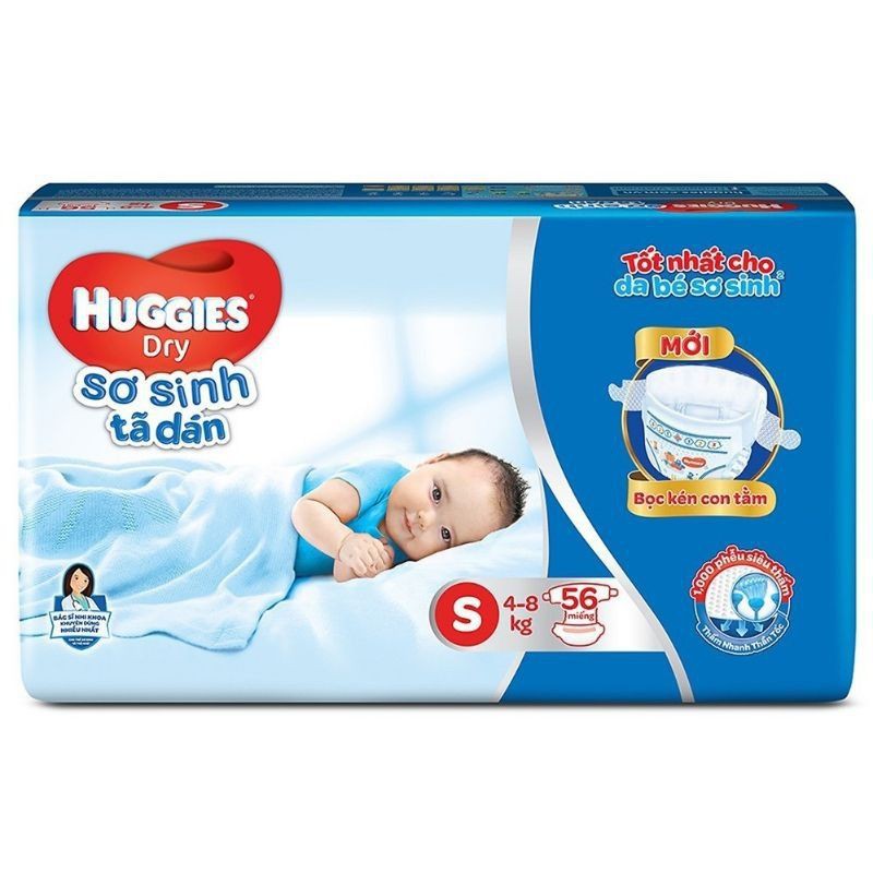 Tã dán sơ sinh Huggies size S56/S88