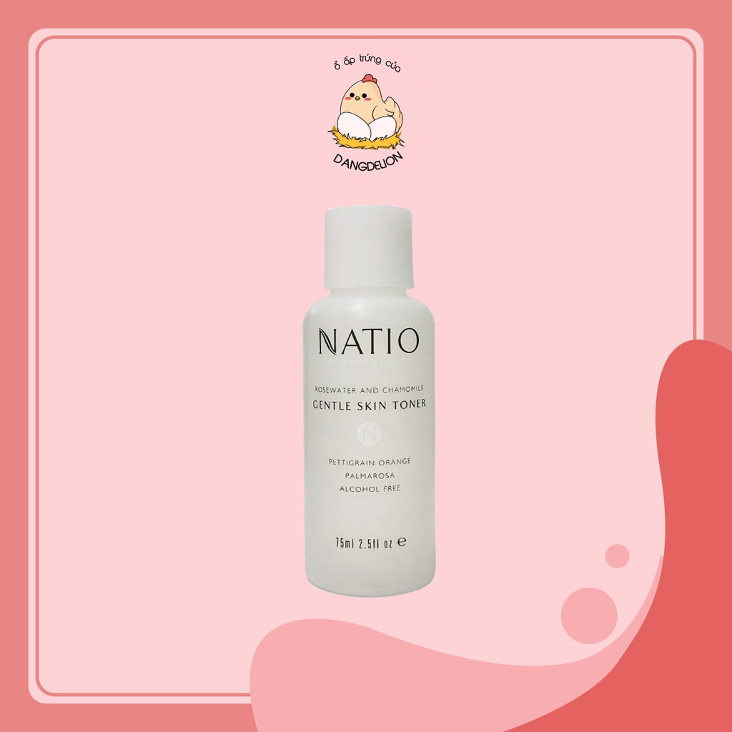 Nước Cân Bằng Dưỡng Da Dịu Nhẹ Natio Rosewater and Chamomile Gentle Skin Toner 75ml