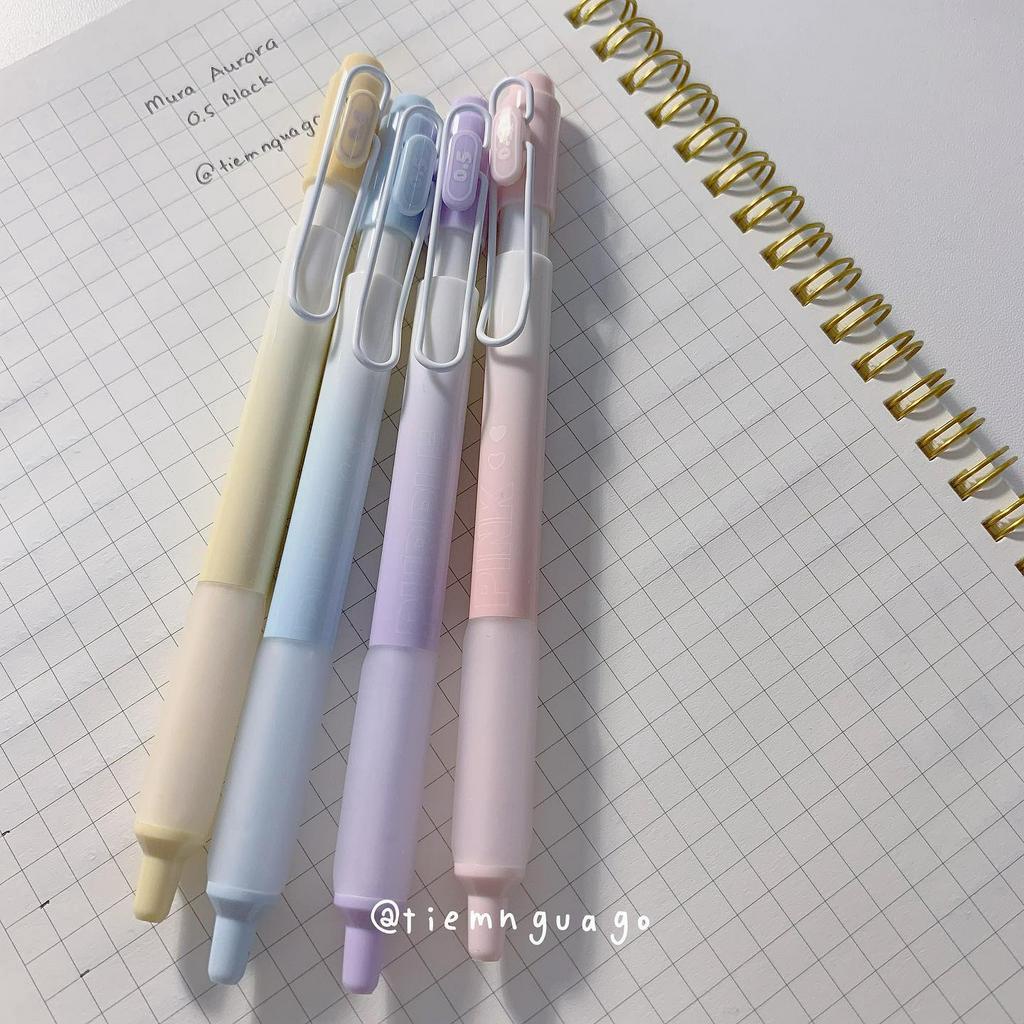 Set 4 bút gel đen MURA Aurora Ngòi 0.5 Khô Nhanh - Tiệm Ngựa Gỗ