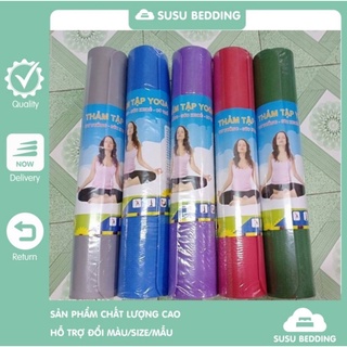 Thảm tập yoga Âu Lạc cao cấp hàng Việt Nam (tặng kèm túi đựng)