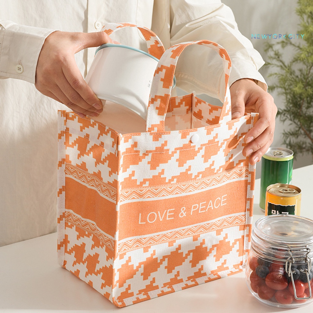 Túi Đựng Hộp Cơm Trưa Cách Nhiệt Chống Dầu Gọn Nhẹ Di Động Tiện Dụng