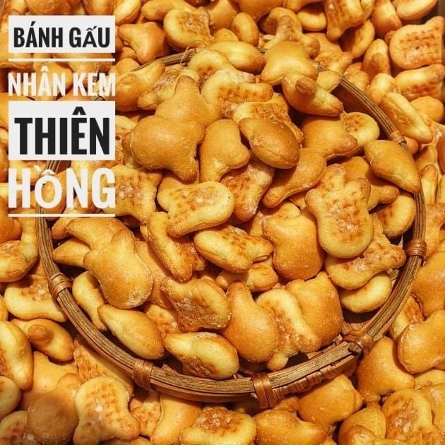 1KG BÁNH GẤU NHÂN KEM THIÊN HỒNG - Date Mới