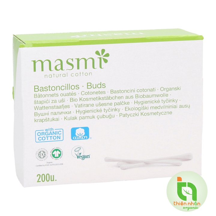 Bông ngoáy tai hữu cơ Masmi (200c)