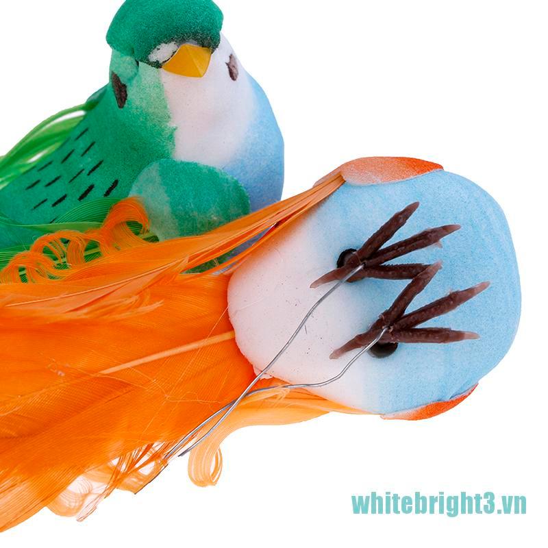 Bộ 3 Chú Chim Nhân Tạo Trang Trí Sân Vườn