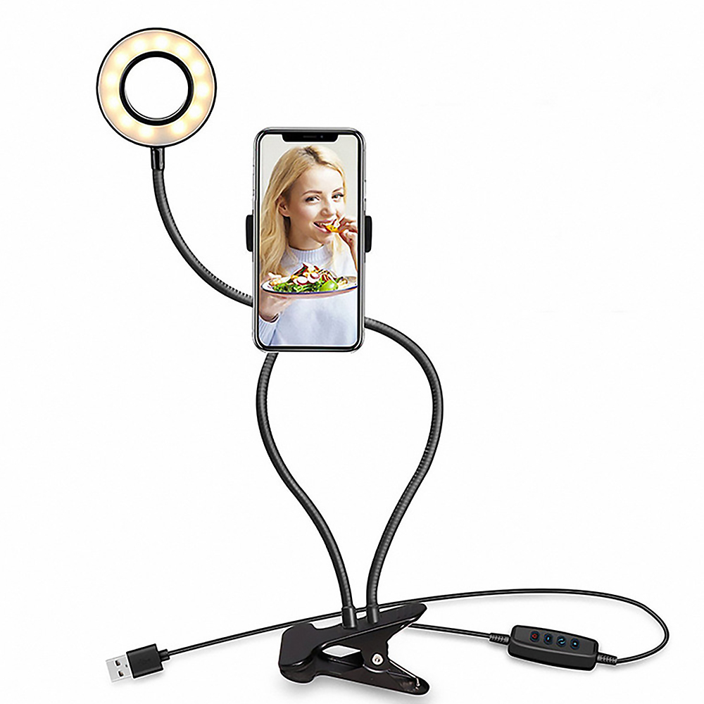 Đèn LED livestream trợ sáng Ring light,chụp ảnh selfie, trang điểm, USB 2 trong 1 Hỗ trợ Trực tiếp Điện thoại