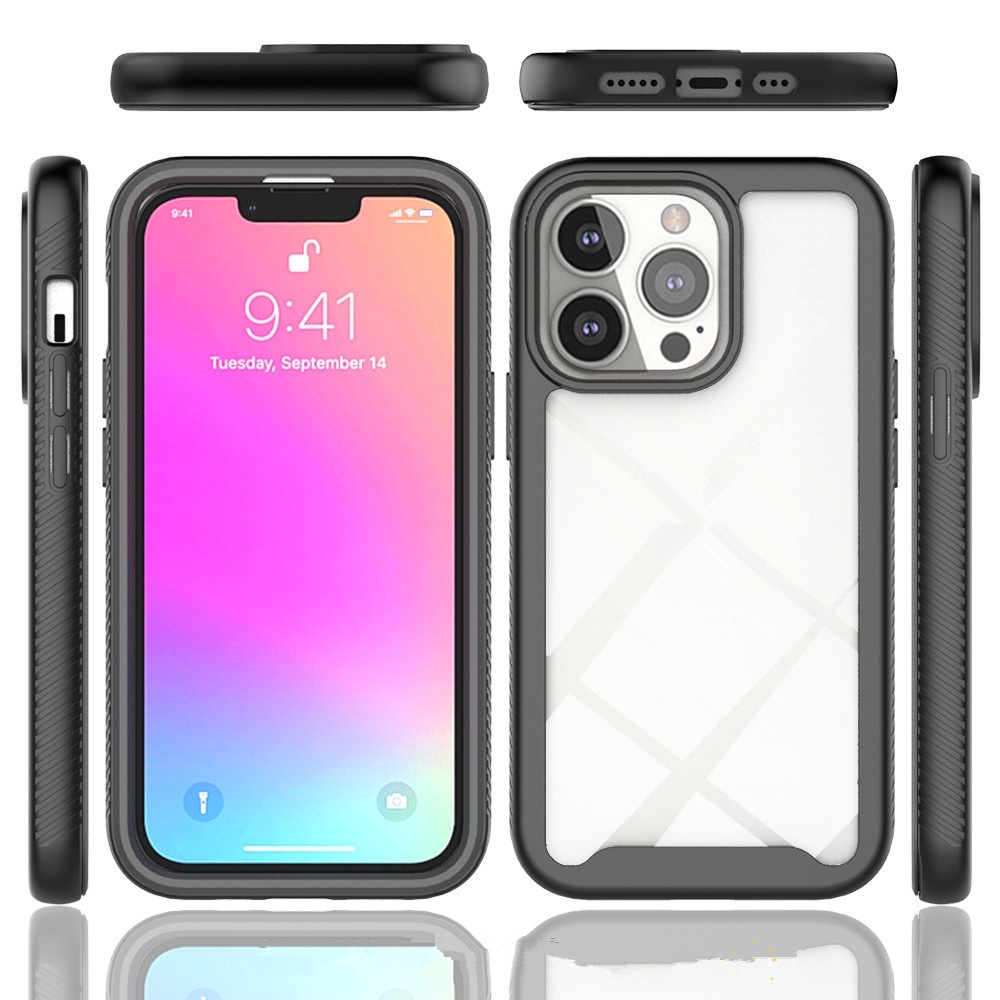 For iphone X XS MAX XR SE 6 6S 7 8 Plus/iPod Touch 5/6/7 Hybrid Shockproof Armor Case Full Protector Cases Soft Hard Silicon Clear Back Cover Double Layer Bumper Funda Casing