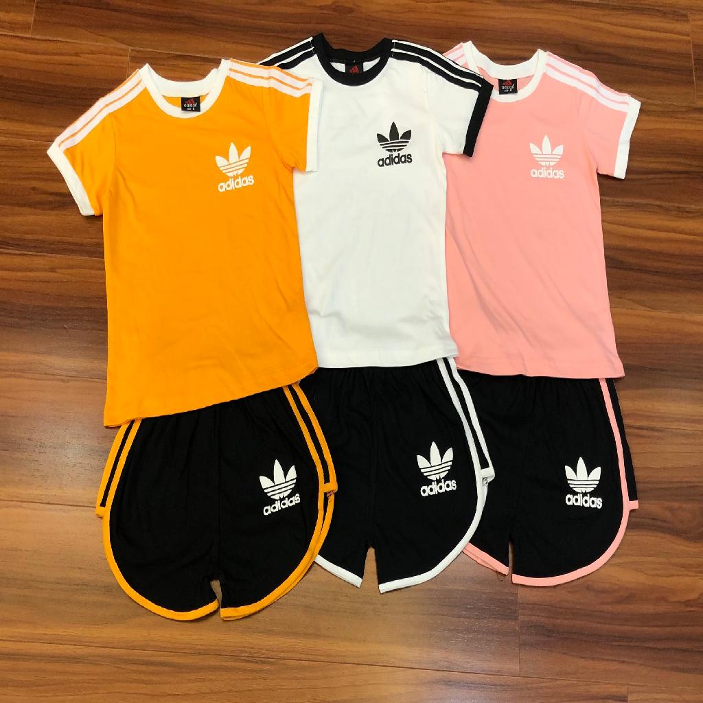 G6, Bộ bé gái 18-55kg, Bộ das phối viền sọc đùi mặc nhà siêu đẹp, chất cotton thấm hút mồ hôi, kiểu dáng thể thao