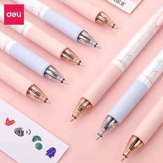Bút bi cute đầu bấm - 4 màu ,ngòi 0,7mm Deli – Bút bi học sinh cao cấp dễ thương - HOKAMI STORE