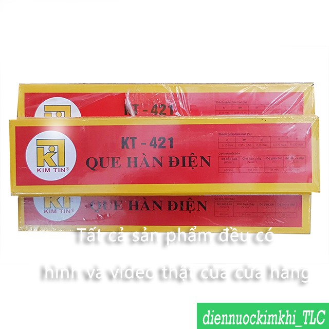 Que hàn sắt 2.5 Kim Tín bán theo hộp (1 hộp 2.5Kg)