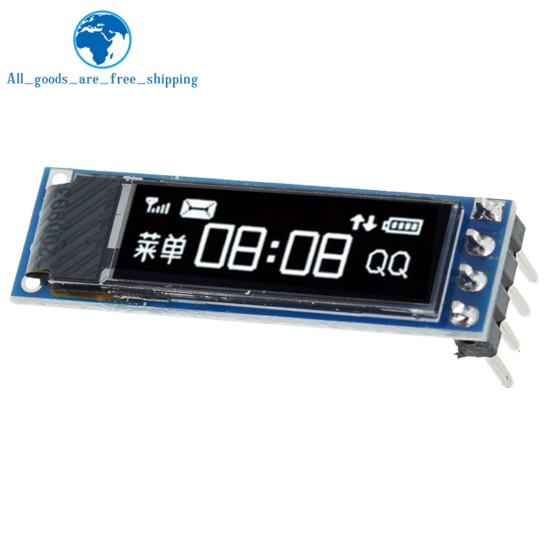 Mô Đun Hiển Thị Màn Hình OLED 0.69 inch 96x16 0.69&quot; Bảng Mạch Điều Khiển Màn Hình LCD SSD1306 Cho Giao Diện Arduino 3-5.5V IIC