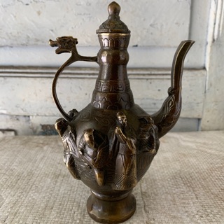 Bình trà bát tiên - bằng đồng