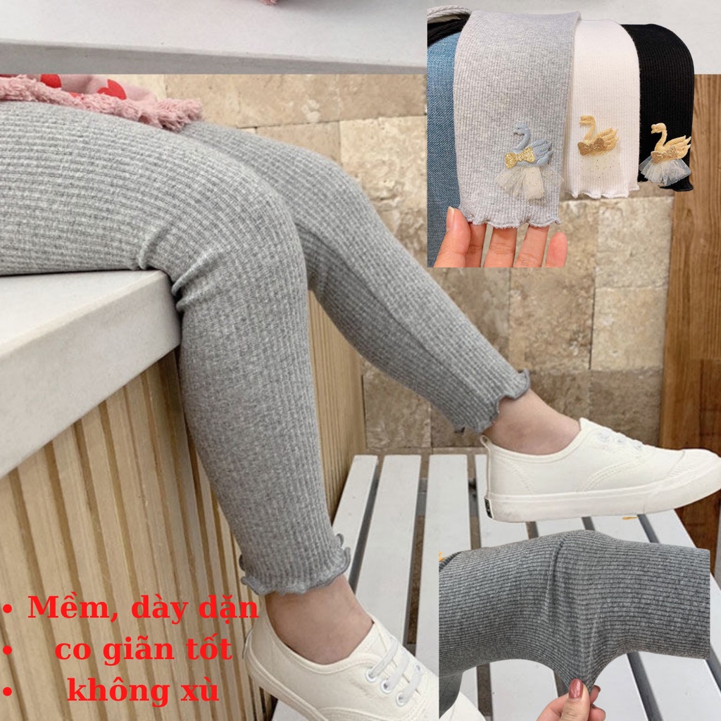 Quần Legging Bé Gái, Quần tất len tăm dày đẹp (hình đắp có thể thay đổi tùy lô hàng ạ) không bai xù... Shop Mamik