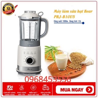 Máy làm sữa hạt đa năng - sữa đậu nành - xay sinh tố - bear pbj-b10u5 1,5l- 8 chế độ chức nắng_bảo hành chính hãng