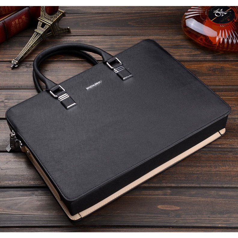 Cặp Văn Phòng - Cặp Da Công Sở Cao Cấp 8012 ,Chất liệu Da Bò Thật ,Đựng Laptop 14inh,Chống nước,Vệ sinh dễ dàng- PHƯƠNG