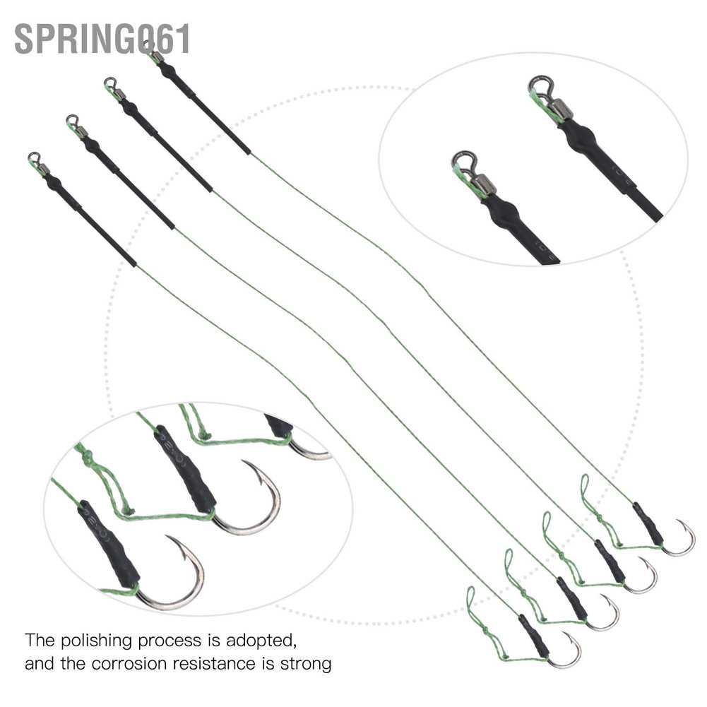 [Hàng Sẵn] 5 bộ Cá Chép Dây câu cá Giàn phơi Dây Móc Kim loại Mồi Dây Móc Phụ kiện【Spring061】