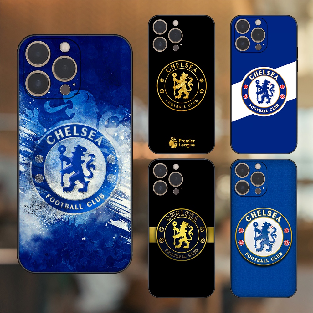 Ốp lưng iPhone 13 Pro dẻo đen cạnh vuông in hình Chelsea FC